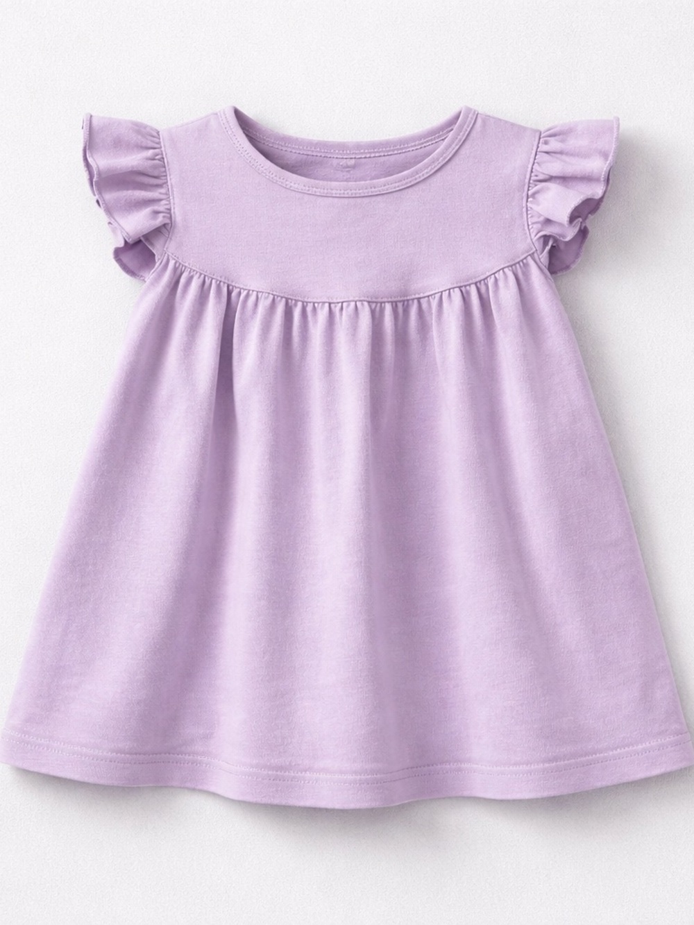 Sew Sassy purple lavender flutter sleeve dress size 6 months